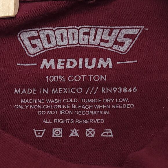 Goodguys Casual Graphic Short Sleeve T Shirt Adult Mens Size Medium M Maroon - Picture 3 of 8